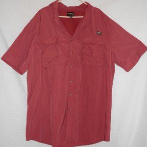 Guide Series 3XLT Rust Nylon Vented Short Sleeve Hiking Fishing Shirt  I039